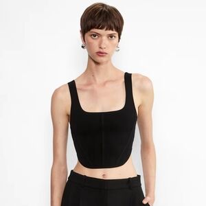 Aritzia Babaton Sculpt Knit Bustier Tank Sz L